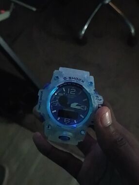 Blue Dial Clear Case Sport Watch
